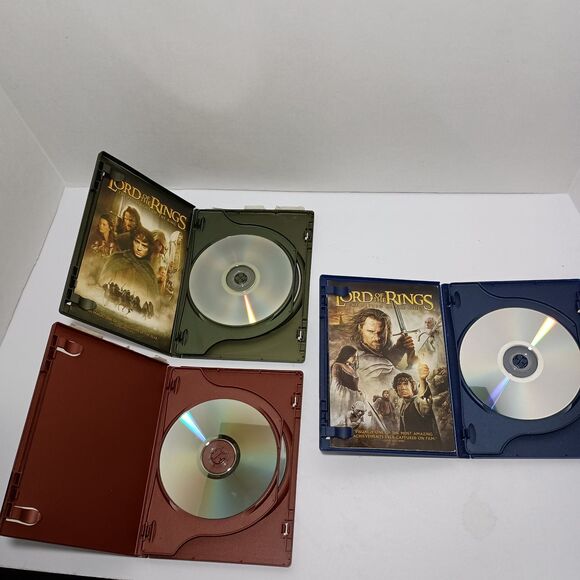 Lord of the Rings-Motion Picture Trilogy DVD 3 Movie Lot Two Towers Return King - Picture 14 of 16